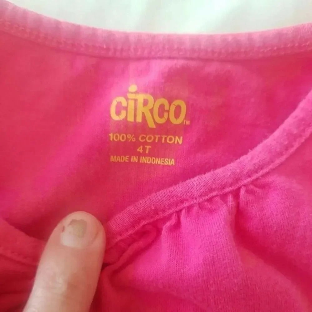 Circo Pink Tank Top Blouse Size 4t Pleated Sleeveless 100% Cotton Girls Solid